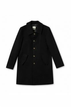 Forét Jassen SHELTER WOOL COAT Black