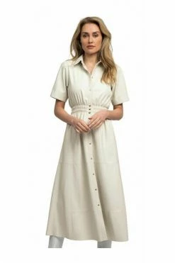 Fifth House Maxi Jurken Mau Long Dress Chalk MIINTO-ab7cb633752280b060f5 White