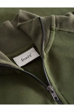 Forét Hoodies & Sweatvesten Creek Half Zip Sweatshirt Green