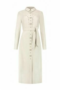 Fifth House Maxi Jurken Maki Long Dress Chalk Beige