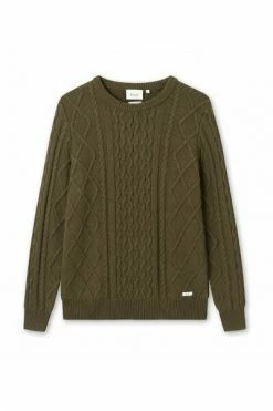 Forét Truien & Vesten GROW CABLE KNIT Green