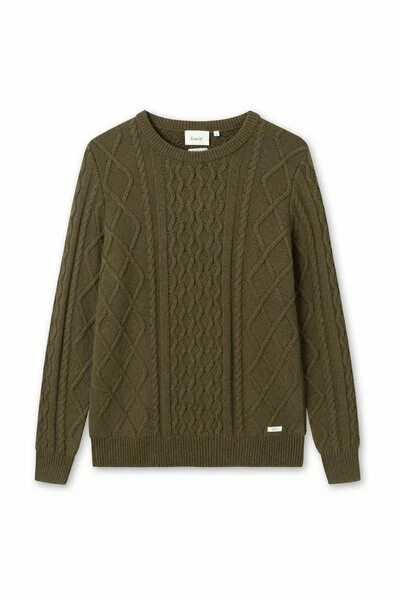 Forét Truien & Vesten GROW CABLE KNIT Green