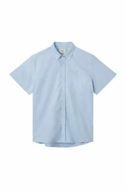 Forét Korte Mouwen Overhemden CROSS SHIRT Blue