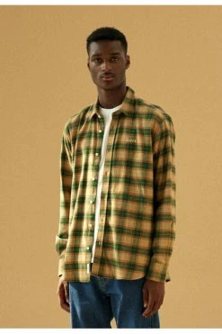 Forét Overhemden Foret Pillar Shirt Beige