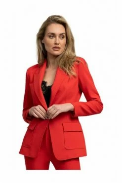 Fifth House Blazers Noki Fitted Blazer Garnet Red