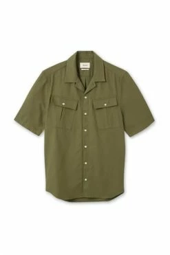 Forét Casual Overhemden YAK SHIRT Green