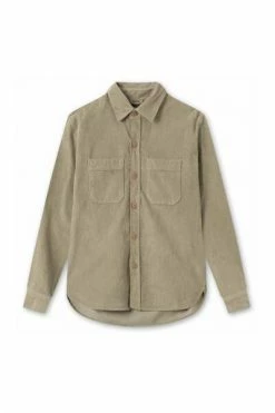 Forét Casual Overhemden SHEAR CORDUROY OVERSHIRT Beige