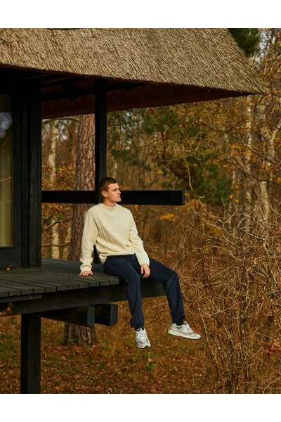 Forét Truien & Vesten TUNDRA CABLE KNIT Beige - Afbeelding 5