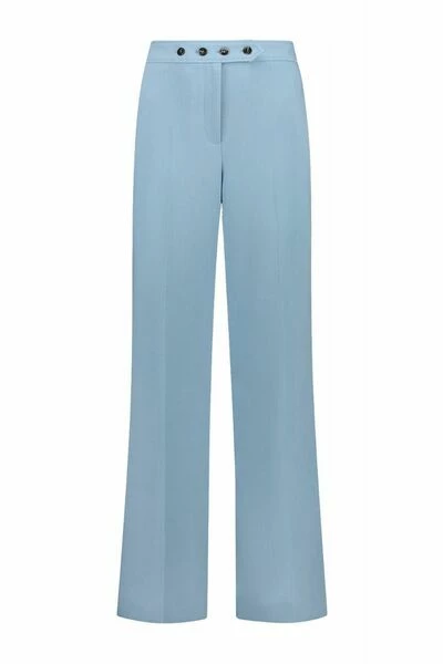 Fifth House Wijde Broeken Noki Wide Leg Trousers Topaz Blue