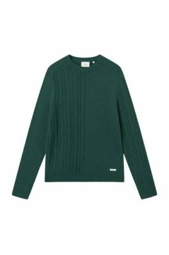 Forét Truien & Vesten TUNDRA CABLE KNIT Green