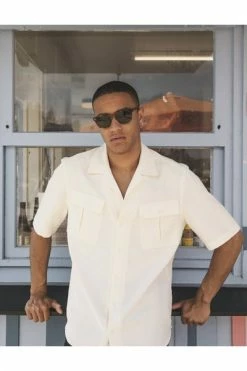 Forét Casual Overhemden YAK SHIRT Beige