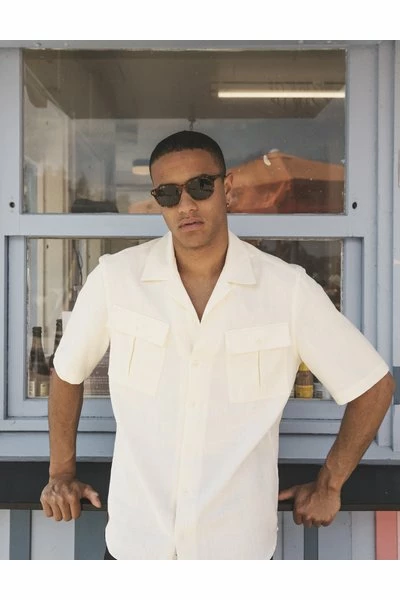 Forét Casual Overhemden YAK SHIRT Beige