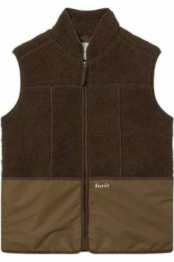 Forét Bodywarmers Fell Fleece Vest Sleeveles Brown Teddy Brown