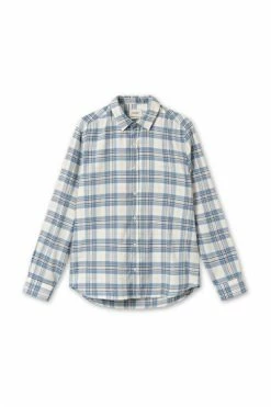 Forét Casual Overhemden Wild Shirt Check F614 Blue