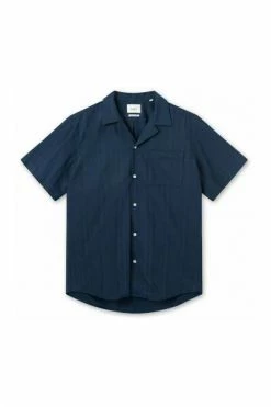 Forét Korte Mouwen Overhemden TWIG SHIRT Blue